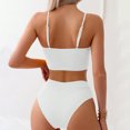 thumbnail image 4 of Bzhegqhd Womens Swimsuits Tummy Control,Women's Solid Color Blocked V-Neck Sleeveless Camisoles Sexy Split Swimsuit Beachwear, 4 of 4