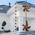 thumbnail image 3 of Long Decorative Metal Rain Chain With 8 Windmill Functional Replacement for Gutters Downspouts, Outdoor Garden Rainwater Collector, Easy Installation, Durable Artistic, Adds Curb Appeal to Your Home, 3 of 10