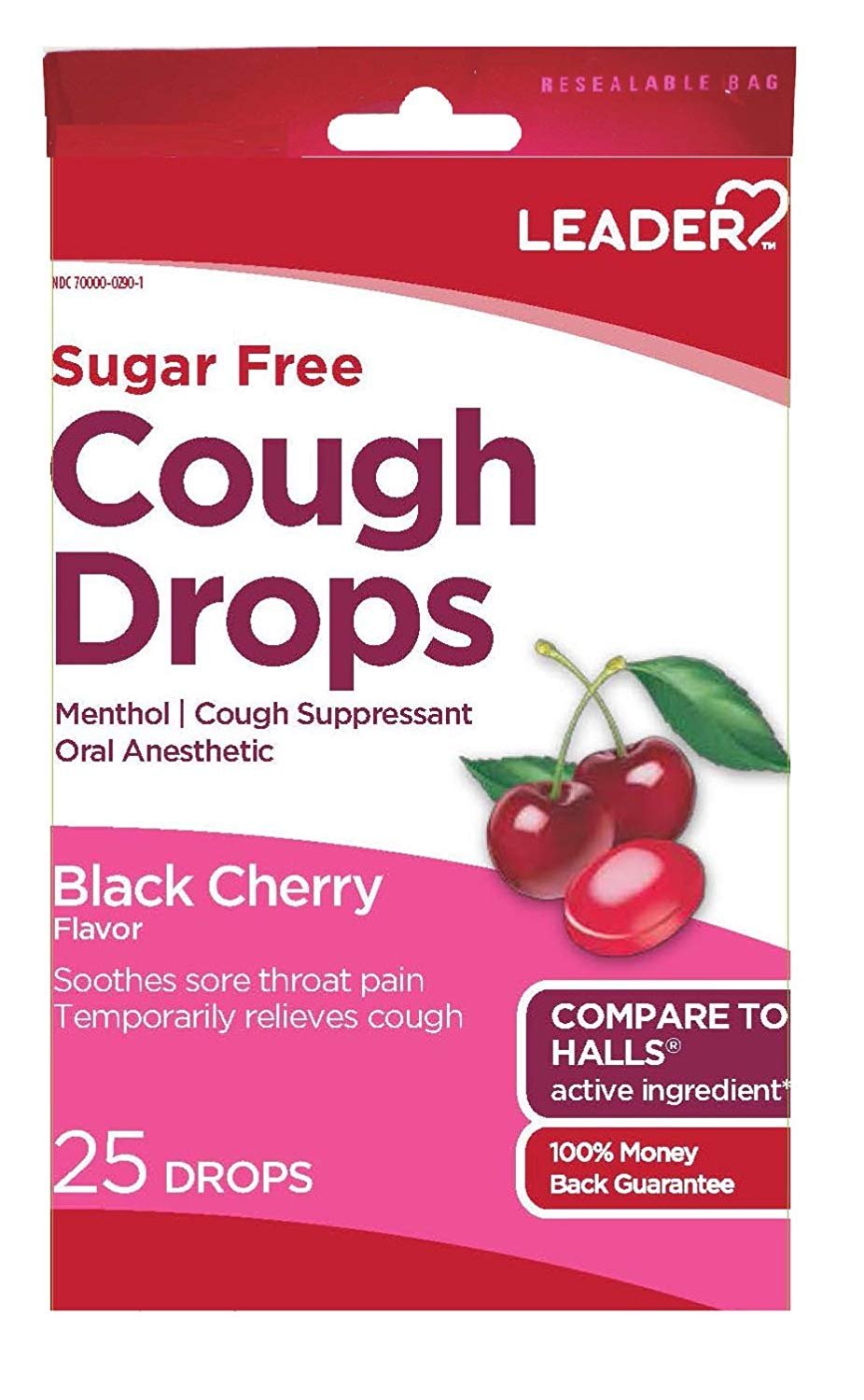 COUGH DROPS S F BLK CHRY LDR