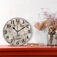 thumbnail image 2 of Vintage Magnolia Flowers Butterflies Silent Wall Clock 10" Non-Ticking Battery Clock, 2 of 7