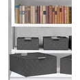 thumbnail image 7 of 7 Piece Set Decorative & Durable Woven Fabric Storage Baskets, Shelf & Closet Organization - Gray, 7 of 7