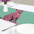 thumbnail image 4 of Yayeee Table Runner 90 inches Long Home Kitchen Dinning Party Decoration, Pink Cheetah, 4 of 7