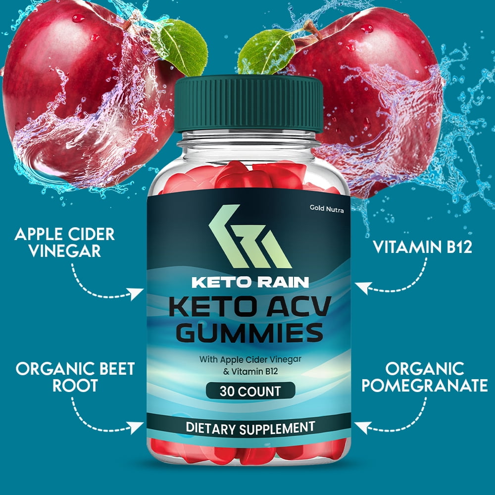 (10 Pack) Keto Rain ACV Gummies, Keto Rain Keto + ACV Gummies, Max Strength Supplement for Men and Women