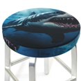 thumbnail image 3 of KLL 3D Realistic Shark Round Bar Chair Cushion Cover 13 inch ,Bar Stool Protector with Elastic, Soft Washable, 3 of 6