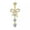 Gold, variant on 1Pc Crystal Bow Navel Ring Women Barbell Body Piercing Navel Belly Ring Beach-White