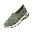 thumbnail image 2 of Willtoo Women's Butterfly Embroidered Loafers Breathable Knitted Mesh Slip-on Loafers Lightweight Comfortable Casual Sneakers Orthopedic Walking Shoes with Arch Support, 2 of 5