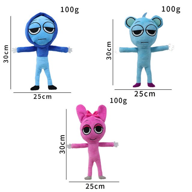 Sprunki juguetes de peluche juego de terror Wenda Oren Raddy Fun Bot Vineria gris Sprunki Incredibox Plushie para niños regalos de navidad
