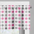 thumbnail image 5 of Ambesonne Geometric Valance & Curtain, Polka Dots Motifs, 55"x24", White Grey Pink, 5 of 7