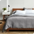 thumbnail image 3 of Bare Home Housse de Couette Sablée - Ultra Douce - Premium 1800 Collection - Ensemble 2 Pcs - Lit Simple/simple TG, Gris Givre, 3 of 7
