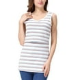 thumbnail image 2 of YanHong Nursing Tops Plus Size Spring Summer Cotton Plus Size Women's Sleeveless Solid Round Neck Sexy Casual Tops Maternity Tank Tops Gray M, 2 of 5