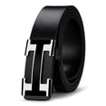 thumbnail image 3 of Cinturón de cuero de lujo ligero con hebilla automática para hombre, cinturón de vestir interior, informal, de negocios, combina con todo, 3 of 5