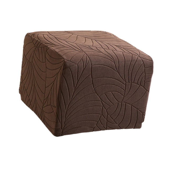 Funda Cuadrada para , Reposapiés, Taburete de Almacenamiento Ligero Y Suave, Taburete de Moda, Funda Protectora para para El Hogar. Café