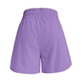thumbnail image 6 of Athletic Shorts Women Knit Waistband Workout Running Above Knee Shorts Purple XL, 6 of 7