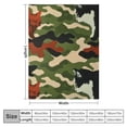 thumbnail image 4 of ONETECH Armygreen Camo Throw Blanket, for Boys Teens Military Style Army Camouflage Bed Blanket, Adult Youth Kids Army Camo Blanket Abstract Art Style Sherpa Throw Blanket, 4 of 6
