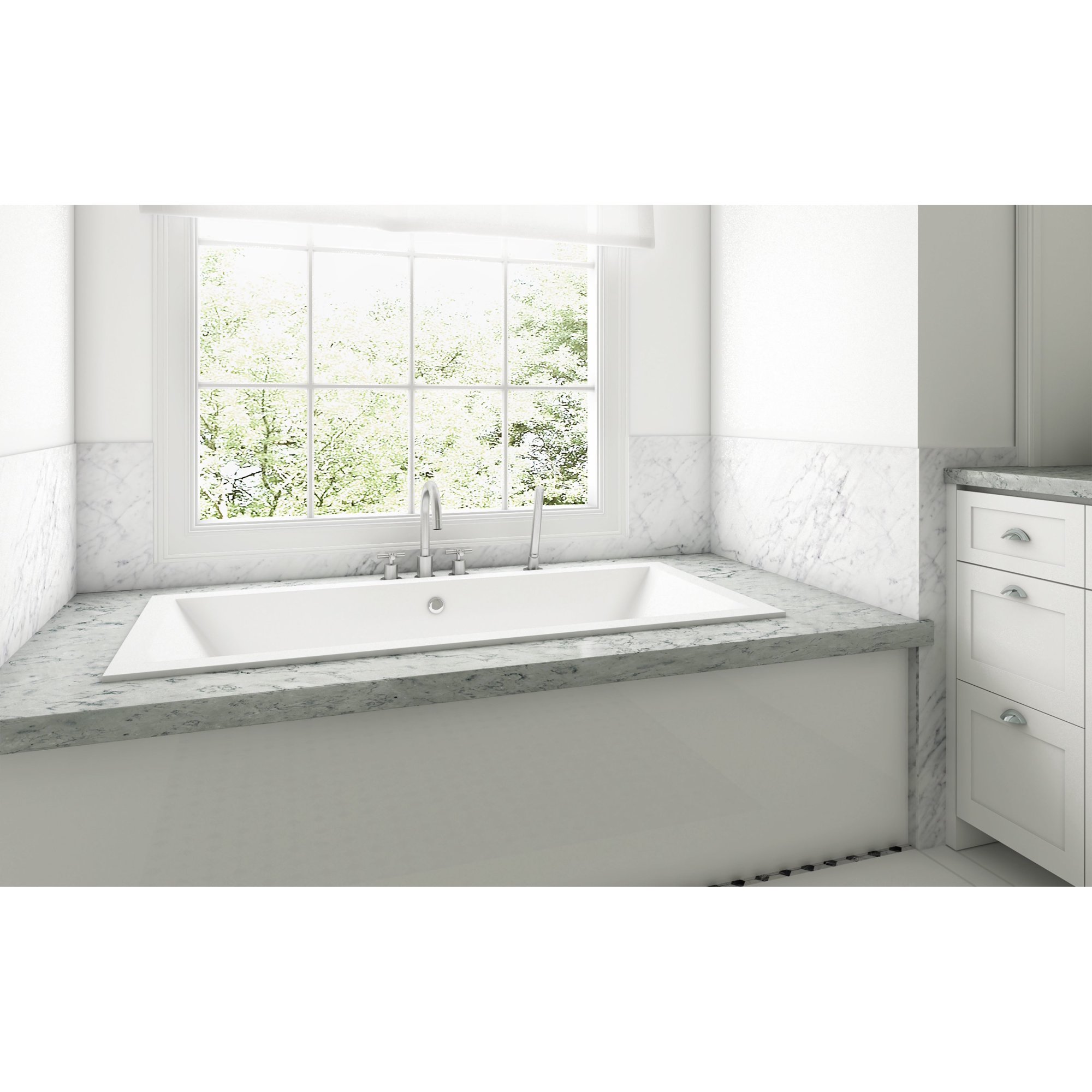 Ancona AN-4325 Prima 3 Bathroom Faucet - Brushed Titanium Gold High Arc Faucet With Cross Handles