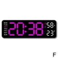 thumbnail image 3 of SharkTRUE 1 Pcs Blue Light Digital LED Large Display Wall Desk Alarm Clock with Calendar Temperature Date for Living Room, 3 of 8