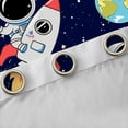 thumbnail image 4 of Homewish Cartoon Astronaut Rocket Curtains Pack of 2 (42x84 Each),Galaxy Planet Curtains Blackout,Starry Sky Bedroom Curtains For Boys Kids,Ultra Soft Home Decor, 4 of 6