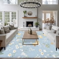 thumbnail image 4 of Area Rug 72×108in, Cartoon Cute Duck Flower Floor Carpet Living Room Rug, Farm Animals on Blue Lake Non-Slip Welcome Mat Indoor Rugs for Bedroom Dining Room, 4 of 9