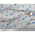 thumbnail image 2 of Soimoi Gray Rayon Crepe Fabric Balloon & Dinosaur Kids Decor Fabric Printed Yard 46 Inch Wide, 2 of 3