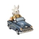 thumbnail image 5 of Decoración de conejitos de Pascua, estatua de conejo, regalo de Pascua, figura de resina para coche, adorno de conejo para padre e hijo para sala de, 5 of 9