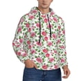 thumbnail image 2 of Lsque Flower Pattern Casual Men's Hoodie,Hooded Sweatshirt with Kangaroo Pocket,Pullover Hoodie-Small, 2 of 7
