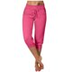 thumbnail image 1 of Pantalones deportivos casuales de yoga para mujer: pantalones elásticos de 3/4 con bolsillos, mezcla de algodón, tallas reales, tallas S-XXXL, 1 of 5