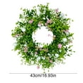 thumbnail image 3 of 18 Inch Spring Summer Artificial Flower Wreath, Colored Wall Window Courtyard Door Decoration for Easter Wedding, 3 of 7