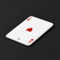 thumbnail image 3 of Printed Acrylic Pendants Rectangle with Playing Cards Pattern Ace of Hearts Red 36x25.5x2mm Hole: 1.8mm, 3 of 3
