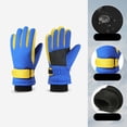 thumbnail image 2 of SUXIAN Workout Gloves Kids Winter Sports Insulated Windproof Thermal Warm Mittens for Outdoor Skiing Play Boys and Girls Exercise Gloves Sky Blue1 3-5 Years, 2 of 3