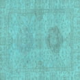 thumbnail image 1 of Ahgly Company Indoor Square Abstract Light Blue Modern Area Rugs, 3' Square, 1 of 4