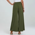 thumbnail image 3 of Womens Pants Wide Leg High Waisted Palazzo Pants Casual Trousers Work Business Loose Casual Wide Leg Pants with Pockets, 3 of 7
