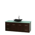 thumbnail image 2 of Wyndham Collection Centra 60 inch Single Bathroom Vanity in Matte White White Carrera Marble Countertop Arista Black Granite Sink and No Mirror, 2 of 7