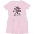 thumbnail image 3 of Inktastic My Great Auntie Loves Me Girls Hearts Girls Toddler Dress, 3 of 5