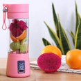 thumbnail image 4 of Mini Electric Juicer, Portable Mixer Fruit Mixer Juicer Water Bottle Stainless Steel Knife 4 Blades Battery with USB Charging Cable for Home Office Travel and Outdoor Use, 4 of 4