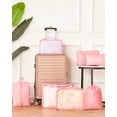 thumbnail image 4 of Gowill 4 Piece Luggage Sets with 7 Pieces Organizer Bags, 20/24/28/32 inch ABS Carry-on and Checked Suitcase Large Travel Sets, Rose, 4 of 12