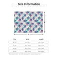thumbnail image 5 of Honeii Palm Leaves print throw blanket, crafted from cozy cotton flannel, offers versatile home decor as a bedding suitable for all seasons.-50"x40", 5 of 6
