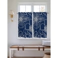 thumbnail image 2 of Blue Flowers Bathroom Window Curtain, Spring Floral Botanical Modern Art Light Filtering Coffee Kitchen Curtains, Bedroom Living Room Curtains 2 Panel 84"x54", 2 of 6