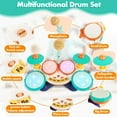 thumbnail image 3 of Zendure Drum Set with Microphone for Toddler 1-3 Baby Musical Toys Drum Piano Musical Instrument Learning Toys Gift for Boys Girls Age 2-5, 3 of 6