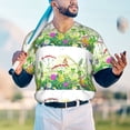 thumbnail image 6 of Balery Plants and Insects Baseball Jersey for Men Casual Button Down Shirts Short Sleeve Active Team Sports Uniform-X-Large, 6 of 9