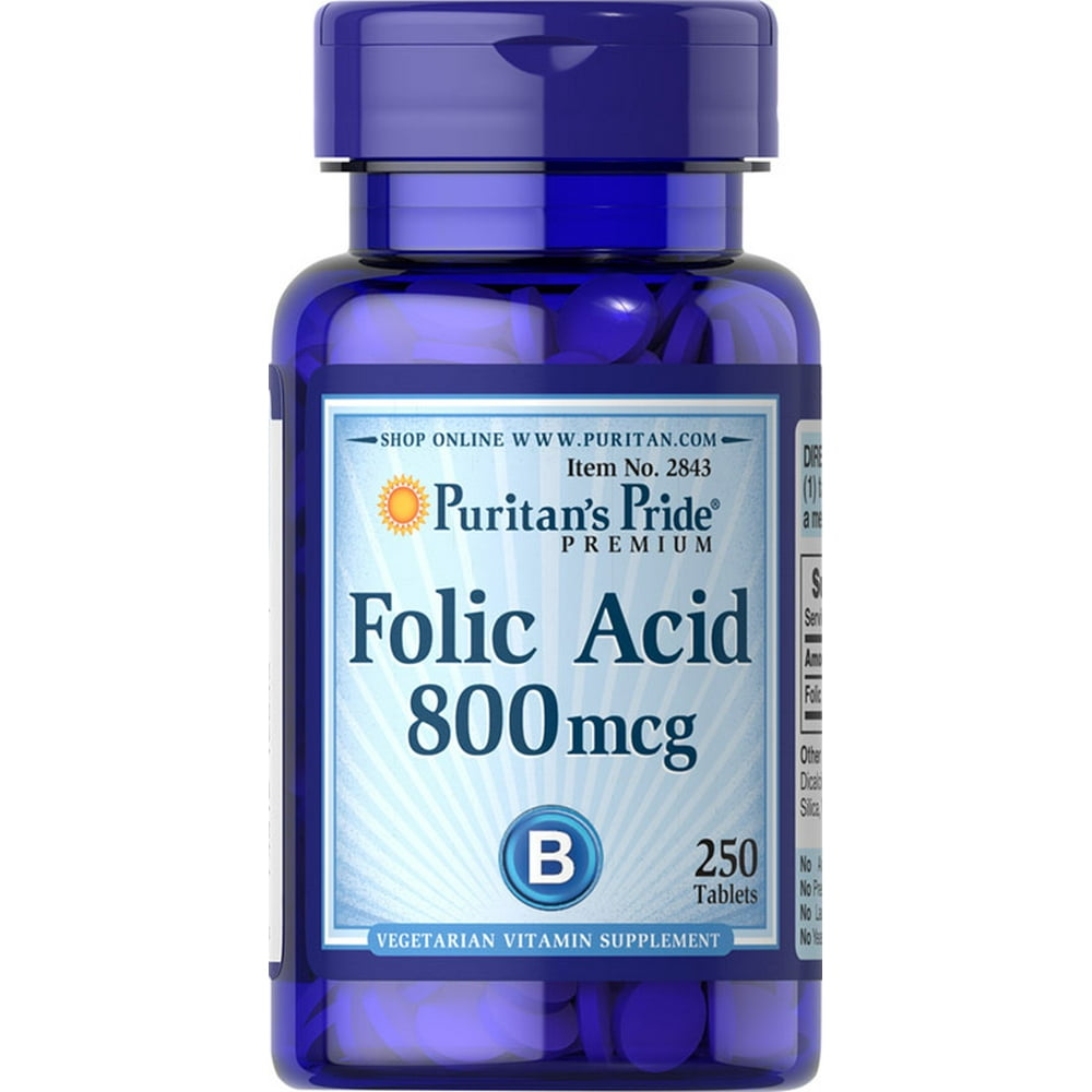 Puritan's Pride Folic Acid 800 mcg