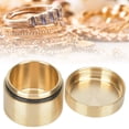 thumbnail image 1 of Round Storage Box Pill Case Outdoor Waterproof Brass Case, Full Sealed Brass Container Outdoor Waterproof Leakproof Mini Accessories Container for Outdoor Travel  School, 1 of 8