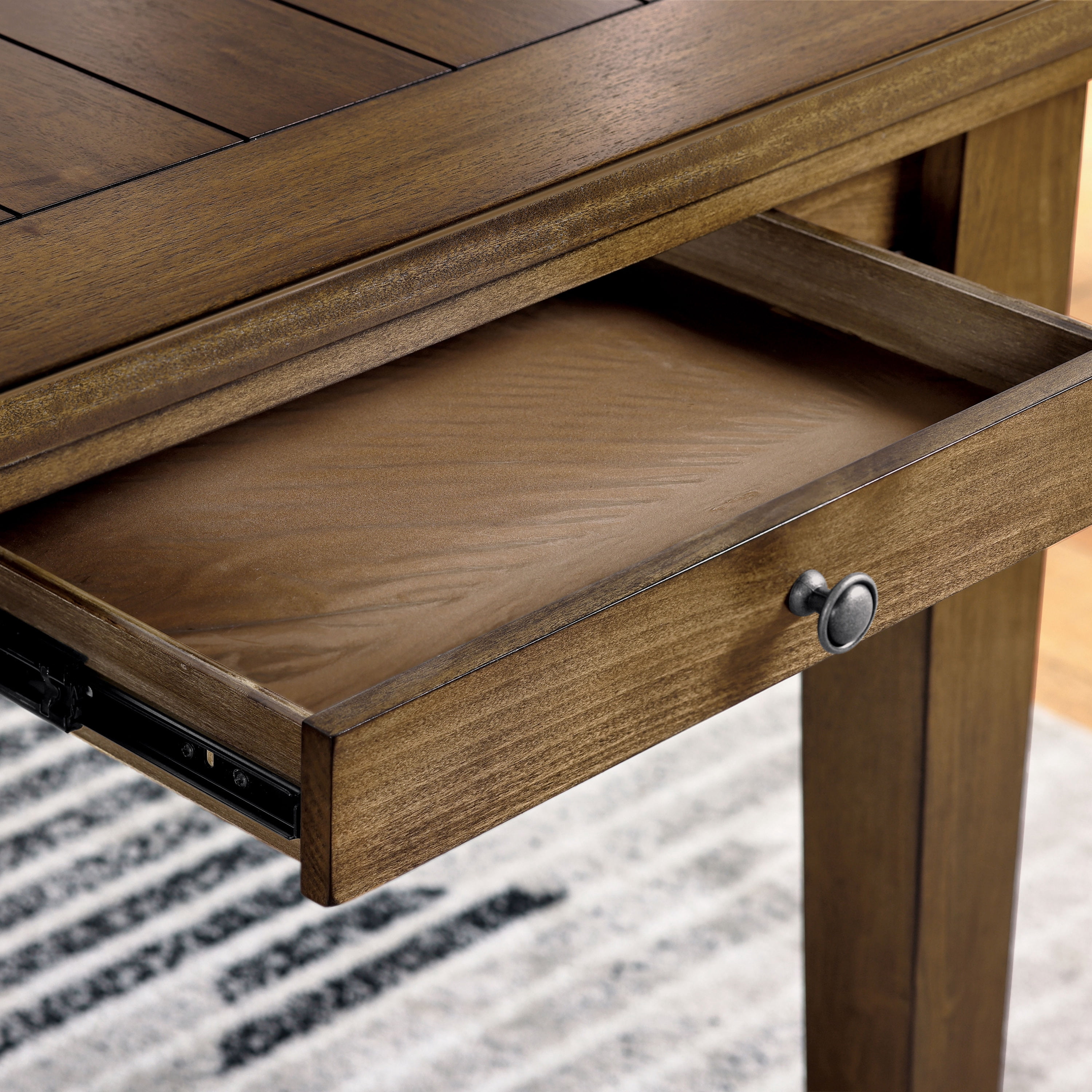 Furniture of America Stouts 60" 4-Drawer Dining Table, Walnut