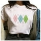 thumbnail image 1 of Pntutb Camiseta suelta de cuello redondo para mujer con estampado gráfico geométrico de moda para mujer Pntutb Pntutb-2052, 1 of 8