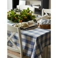 thumbnail image 5 of Contemporary Home Living Rectangular Cotton Buffalo Check Tablecloth - 84" - Blue and White, 5 of 7