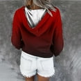 thumbnail image 5 of Womens Fall Fashion 2023 Clearance! VERUGU Womens Tops Splice Color Fashion Loose Long Sleeve Hoodie Sweater Red XXL, 5 of 6