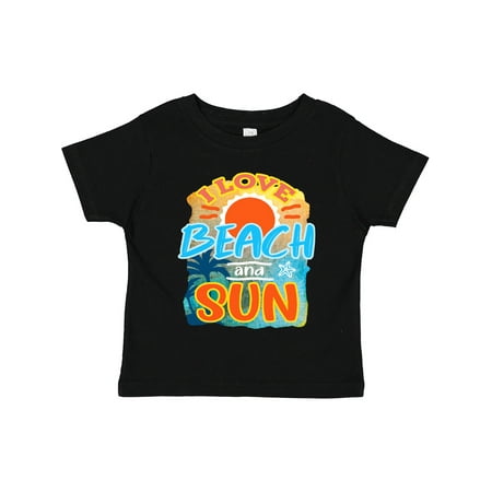 

Inktastic Summer I Love Beach and Sun Palm Tree Design Gift Toddler Boy or Toddler Girl T-Shirt