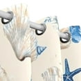 thumbnail image 3 of Beach Shell Print Blackout Curtains for Living Room Bedroom 55W x 72/84L Insulated Window Drapes 2 Panels, 3 of 6