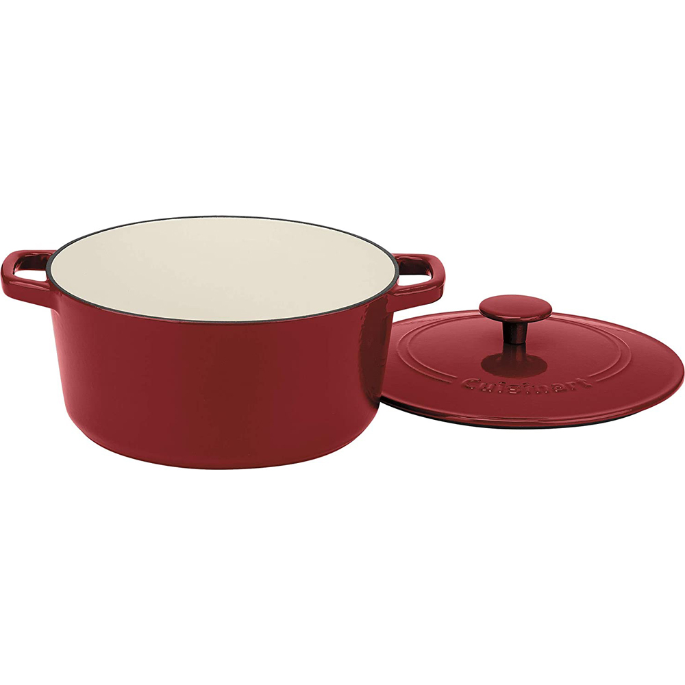 Cuisinart Chef'S Classic Enameled Cast Iron 5 Qt. Round Covered Casserole-Cardinal Red - image 3 of 5