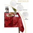 thumbnail image 5 of Red Geometric Rectangle Tablecloth, Vintage Minimalism Abstract Aesthetic Waterproof & StainResistant Tablecloth, Washable Oil-proof Table Cover for Dining/Party/Wedding/Camping/Buffet 60x84 In, 5 of 9