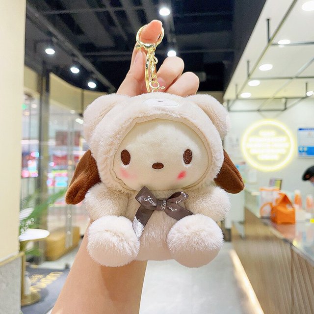 LLavero de peluche Sanrio Kawali 12cm para niños con colgante de My Melody Cinnamoroll Drag Bear Fivean